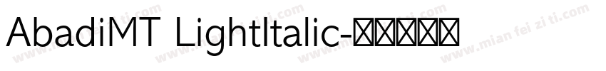 AbadiMT LightItalic字体转换